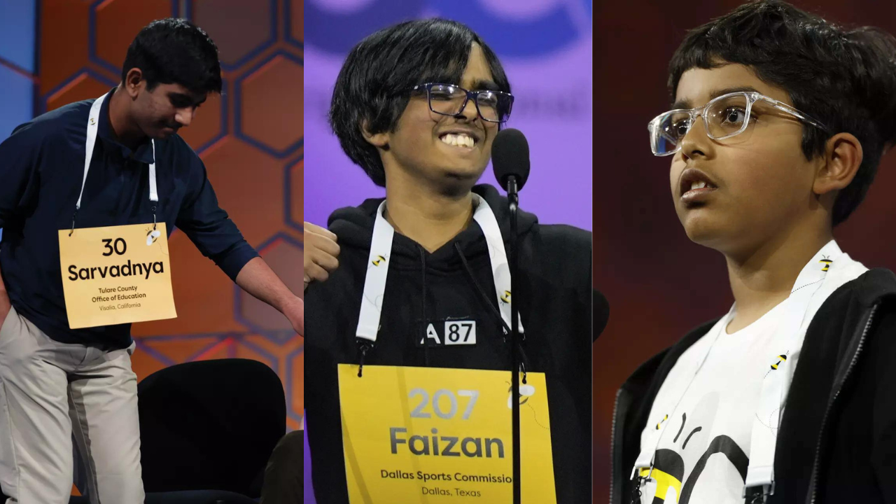 Scripps National Spelling Bee 2025: Indian-Americans Sarvadnya Kadam, Sarv Dharavane runner-ups as Faizan