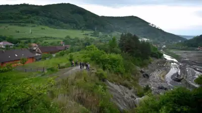 Severe floods threaten historic Romanian salt mine