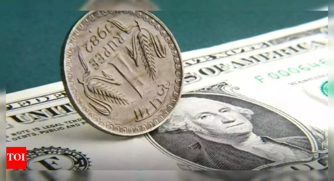Rupee slips 7 paise to 85.55 against US dollar amid volatile equities and rising crude prices – Times of India
