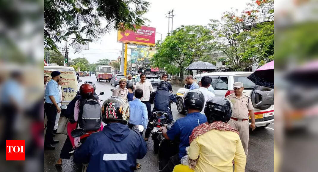 Jorhat Promotes Road Safety with Pen Giveaways for Riders