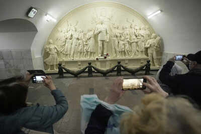 A statue of Stalin is unveiled in the Moscow subway as Russia tries to revive the dictator's legacy
