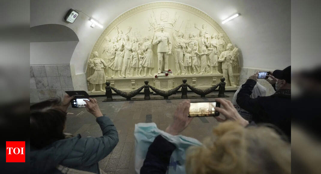 A statue of Stalin is unveiled in the Moscow subway as Russia tries to revive the dictator's legacy