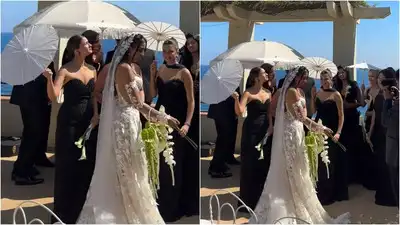 Alia Bhatt shines bright in black strapless gown as bridesmaid at friend’s wedding in Spain