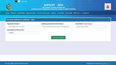 AP PGECET 2025 hall ticket released at cets.apsche.ap.gov.in; exam from June 6 – Times of India