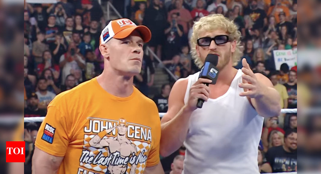 John Cena and Logan Paul in WWE