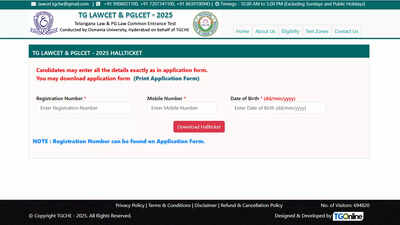 TG LAWCET, PG LCET 2025 hall tickets out at lawcet.tgche.ac.in; exams on June 6 – Times of India