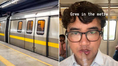 Delhi-based content creator Seikhohao Haokip, known as @ryanhaokip.xii, has become an internet sensation by filming his morning beauty routine on the Delhi Metro's Yellow Line. The viral video, showcasing his effortless application of blush, lip balm, and hair gel, has garnered millions of views and transformed him into a beloved on-the-go beauty guru. Content creator goes viral for unique 'get ready with me' video on Delhi Metro