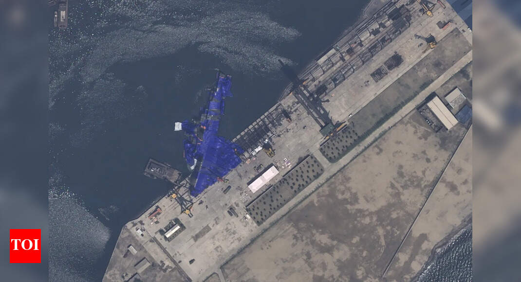 Mysterious white balloons seen near North Korea's 5,000 ton sunken warship, what are they?