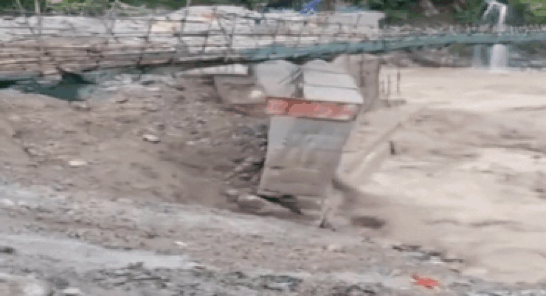 Sikkim bridge washes away as Teesta River swells amid heavy rainfall