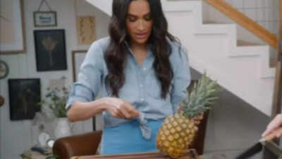 Meghan Markle shares a new hack for cutting pineapple and the internet can't keep calm