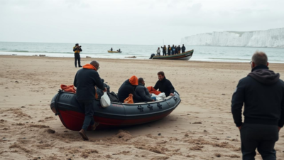 The number of migrants reaching the UK in small boats in a single day hits a 2025 high