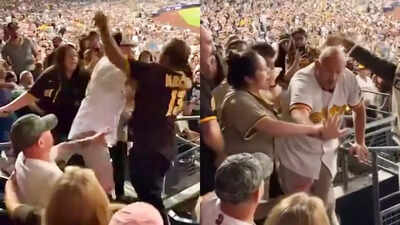 Shocking video shows San Diego Padres fans fighting in crowd during home game