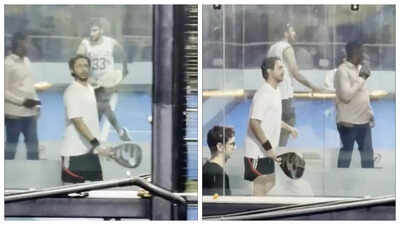 Aryan Khan spotted enjoying Paddle Tennis with friends amid anticipation for directorial debut with Ba**ds of Bollywood - WATCH