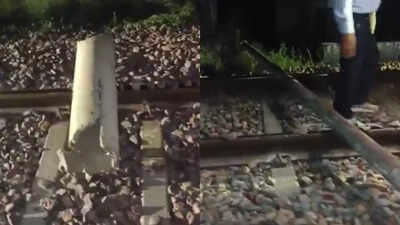 Fourth bid to derail train in UP in a month: Locopilot spots pipe on tracks in UP, foils derailment attempt