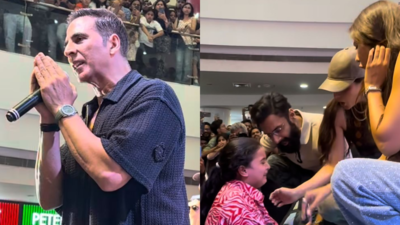 Crowd goes wild at ‘Housefull 5’ Pune event: Akshay Kumar says ‘dhakka dhukki mat kariye’, Jacqueline Fernandez and Sonam Bajwa console crying kid