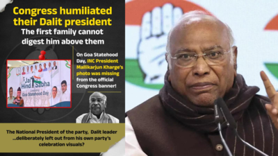 BJP targets Congress as Kharge’s photo left out of Goa Statehood Day poster