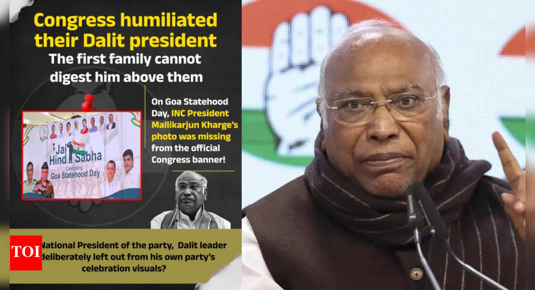 BJP targets Congress as Kharge’s photo left out of Goa Statehood Day poster