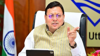 Uttarakhand CM Pushkar Singh Dhami (Image credit: ANI) Uttarakhand: CM Dhami holds virtual meet with district magistrates, reviews development works