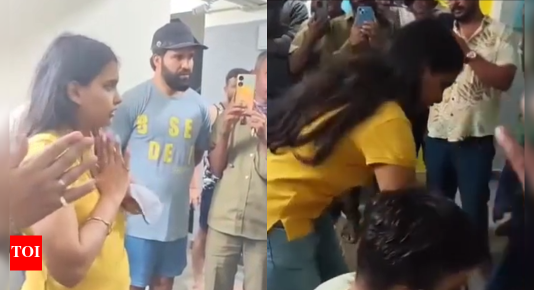 Woman falls at Bengaluru auto driver’s feet to apologise after thrashing him with slippers