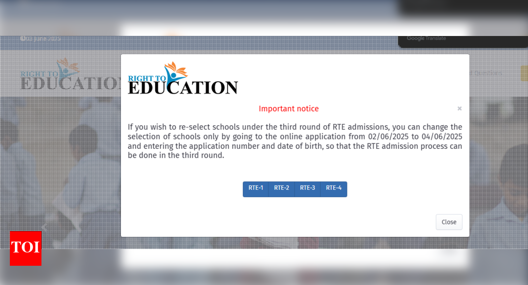 RTE Gujarat Round 3 admissions begin: Check direct link to apply here