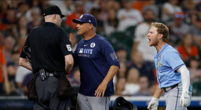 Nic Lentz threw out Taylor Walls for tapping on his helmet due to a Minor League Baseball rule?