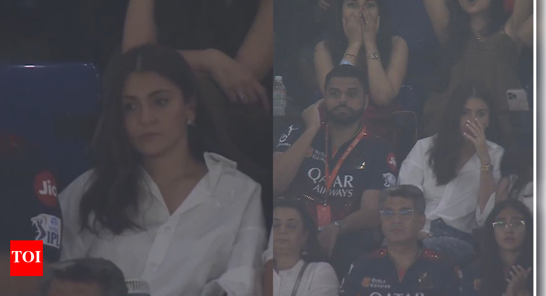 Anushka Sharma’s disappointed look says it all after Virat Kohli’s dismissal