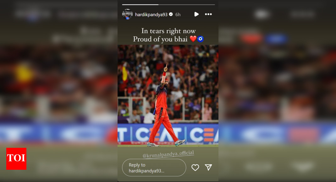Hardik Pandya in tears as brother Krunal Pandya lifts IPL trophy with RCB
