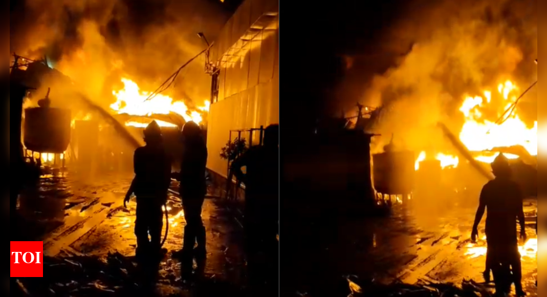 Massive fire breaks out in godowns in Thane's Diva