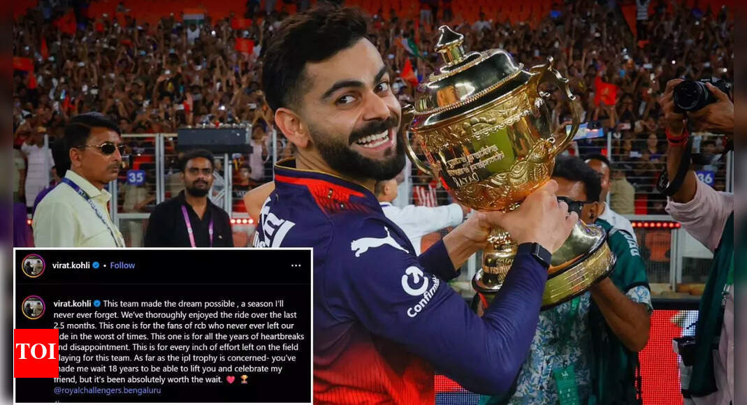 ‘You have made me wait 18 years’: Virat Kohli pens emotional message after IPL triumph | Cricket Information – Occasions of India