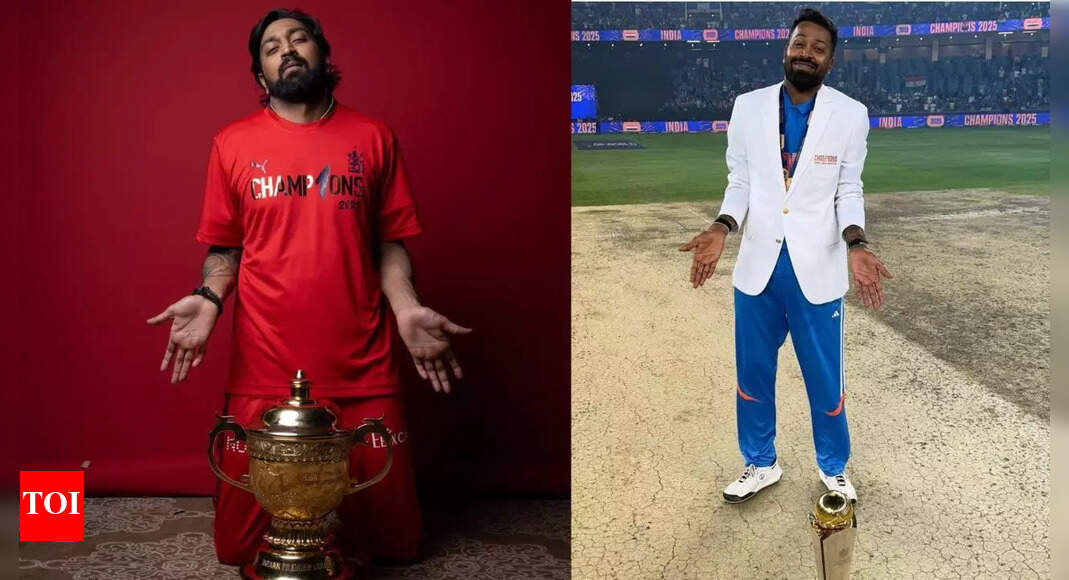 Krunal Pandya mimics brother Hardik Pandya's trophy celebration after IPL win
