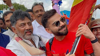 RCB IPL 2025 victory parade: Photo of Virat Kohli, DK Shivakumar sharing warm moment at HAL Airport goes viral; watch