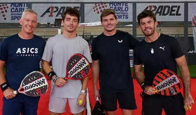  When Norman Nato played padel with F1 drivers Max Verstappen, Charles Leclerc