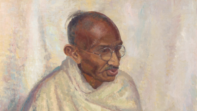 Painting believed to be only one Mahatma Gandhi sat for going under hammer at Bonhams