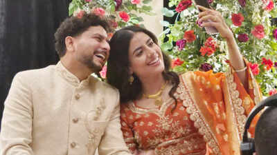 Kuldeep Yadav- Vanshika ( Photo- X) Cricketer Kuldeep Yadav gets engaged to Vanshika: Who is she?