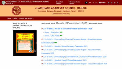 JAC Class 12th Arts result 2025 releasing today: Check list of official websites to access scorecards – Times of India