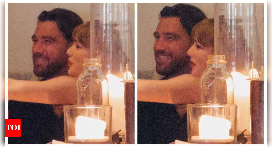 Taylor-Travis SPOTTED twinning on dinner date - WATCH