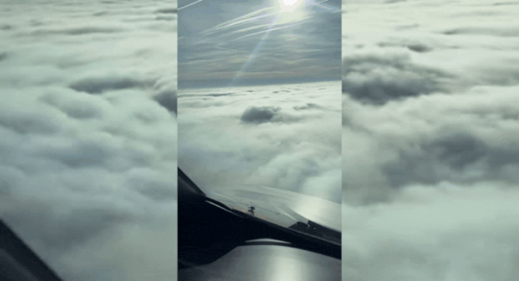 Pilot's Stunning Cloud Dive Landing View Goes Viral