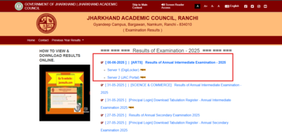 JAC Class 12th Arts result 2025 declared: Check direct link to download scorecards here