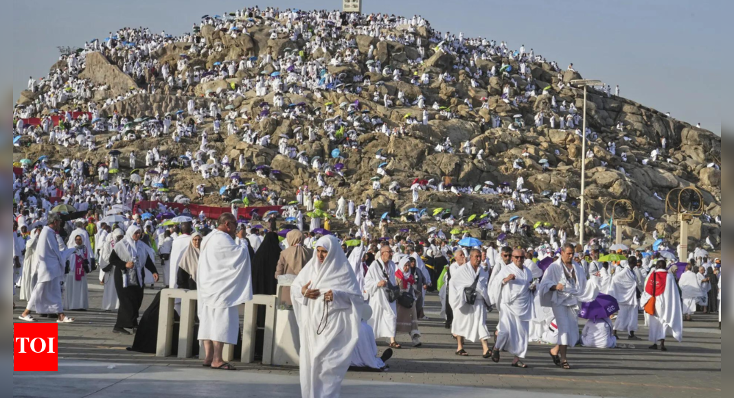Muslim pilgrims seek forgiveness, shade on Mount Arafat during key Haj ritual