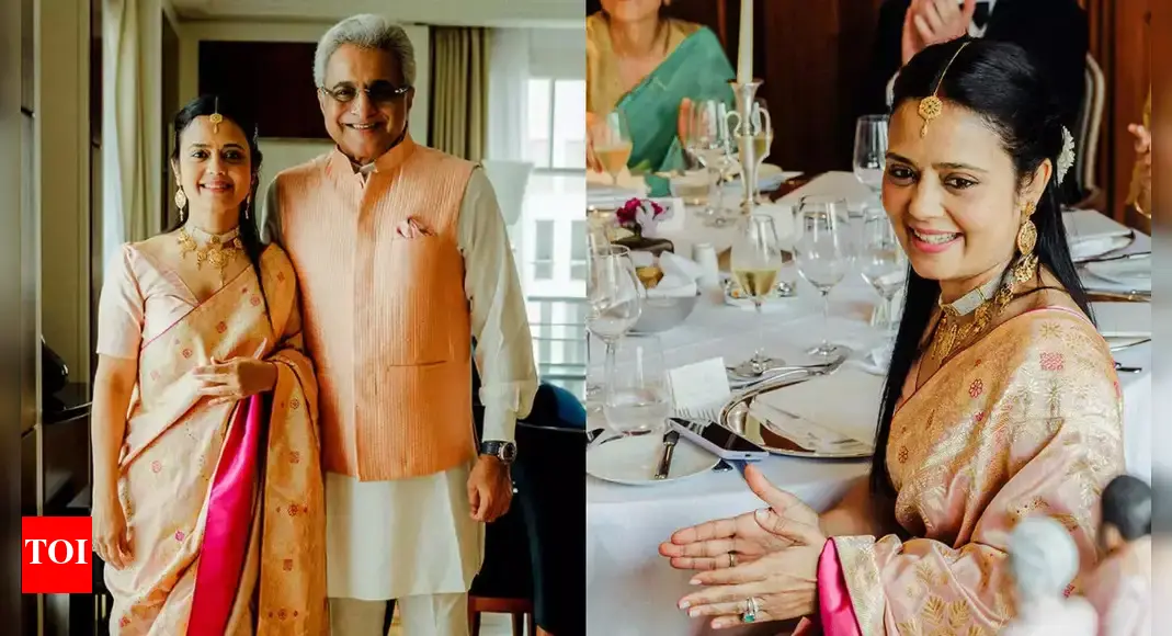 Mahua Moitra marries Pinaki Misra in Berlin wearing a dreamy Varanasi brocade saree – Times of India