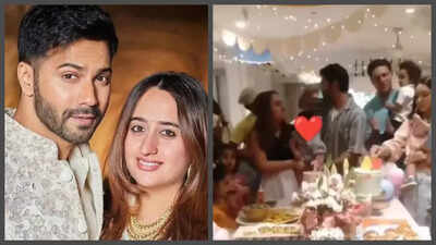 INSIDE video of Varun Dhawan and Natasha Dalal celebrating daughter Lara's FIRST birthday goes viral - WATCH
