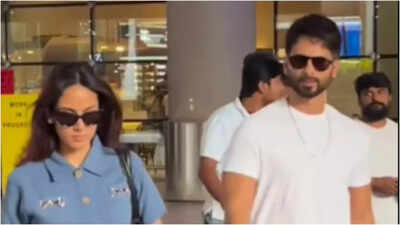 Shahid Kapoor and Mira Rajput’s sweet airport moment goes viral; actor lovingly calls her ‘Jaanu’