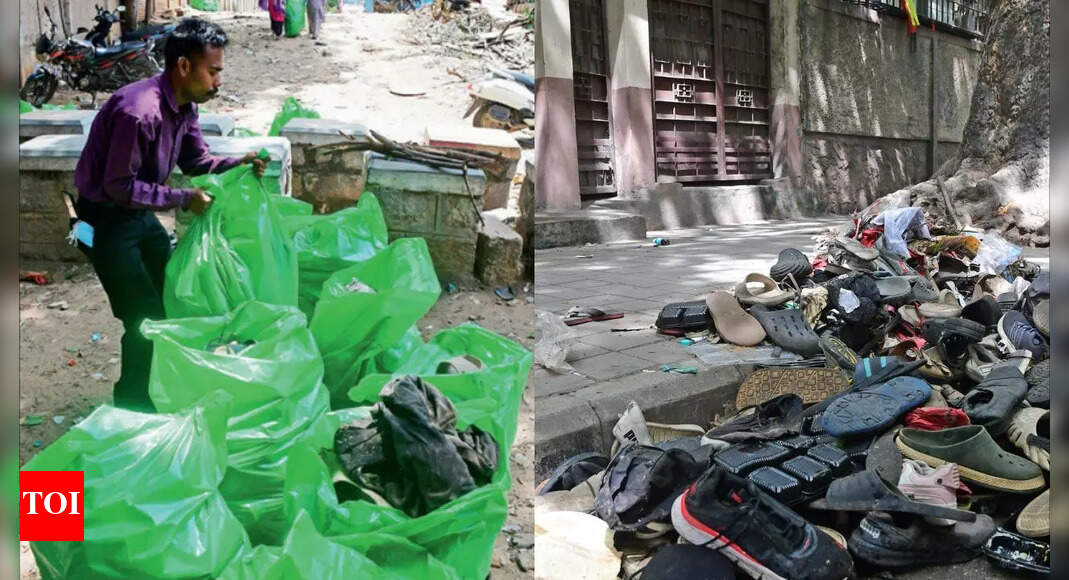 Bengaluru stampede: Cleaning staff collect 150 bags of footwear stained with dried blood
