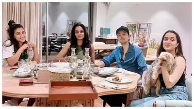 Shraddha Kapoor's family moment: Actress enjoys quality time with aunt Tejaswini Kolhapure and cousins - It's all about 'Gupshup khana aur khandan'
