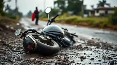 Two youths lost lives after motorcycle falls into roadside ditch in Varanasi