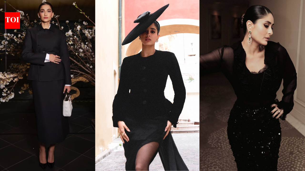 bollywood actress in black dress ladies' all-black outfits that never failed to impress us What Is an A-Line