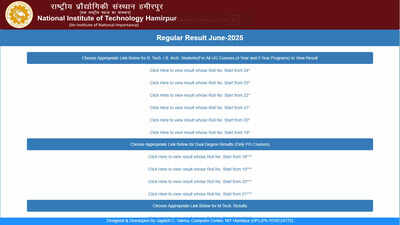 NITH result: National Institute of Technology Hamirpur announces June 2025 results for UG and PG courses at results.nith.ac.in – Times of India