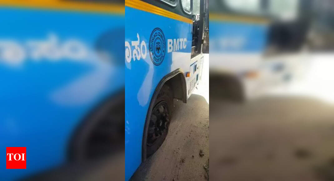 BMTC Bus Hits Metro Pillar on Mysuru Road, Six Injured
