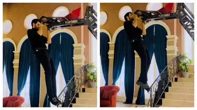 Kumkum Bhagya actor Namik Paul turns the set corners into workout zones