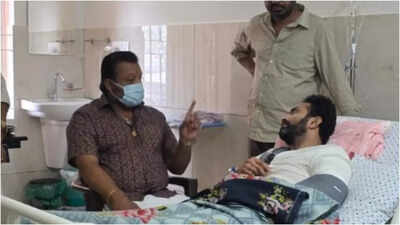 Suresh Gopi visits Shine Tom Chacko in hospital: Says actor is stable: update